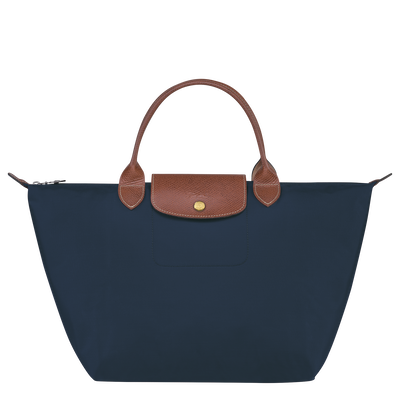 Handtasche M Le Pliage Original , Recyceltes Canvas - Marine