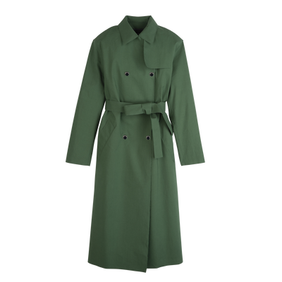 Trenchcoat , Wasserabweisender technischer Canvas - Englischgrün