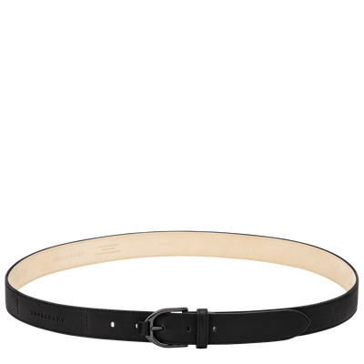 Ceinture femme Longchamp 3D , Cuir - Noir