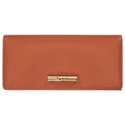 Le Roseau Long continental wallet , Bark - Leather