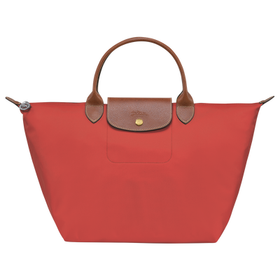 Handtasche M Le Pliage Original , Recyceltes Canvas - Tomate