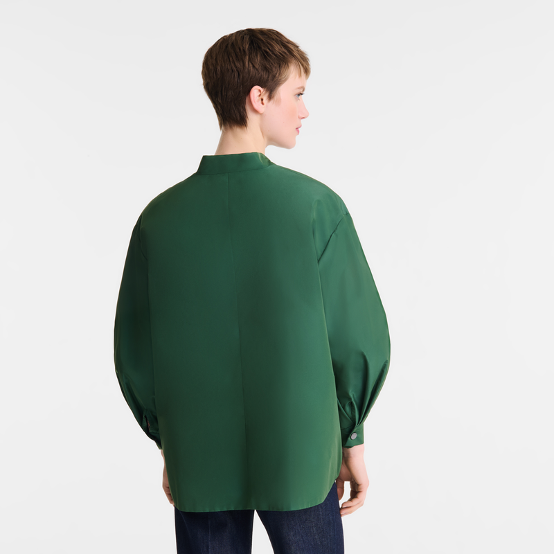 Kimono jacket , British Green - Technical taffeta  - View 3 of  4