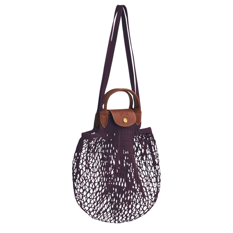 Sac filet L Le Pliage Filet , Toile - Aubergine  - Vue 3 de 4