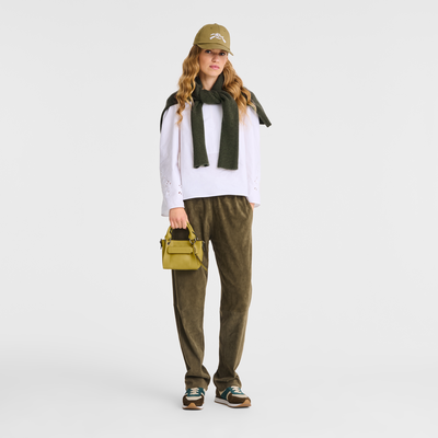 Sac à main XS Longchamp 3D , Cuir - Gingembre