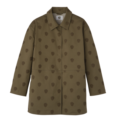 Mantel , Bestickte Gabardine - Artischocke