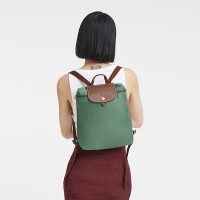 Le Pliage Original 後背包 M , 鼠尾草綠色 - 再生帆布