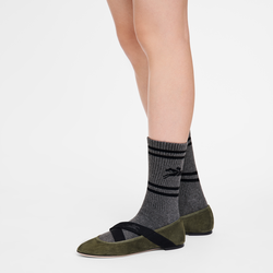 Energy Ballerinas , Khaki - Leather