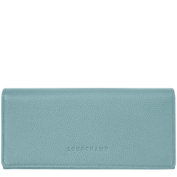 Le Foulonné Continental wallet , Eucalyptus - Leather