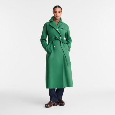 Trenchcoat , Wasserabweisender technischer Canvas - Englischgrün