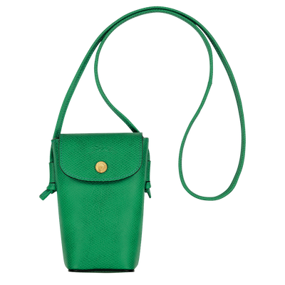 Épure Phone case with leather lace , Green - Leather