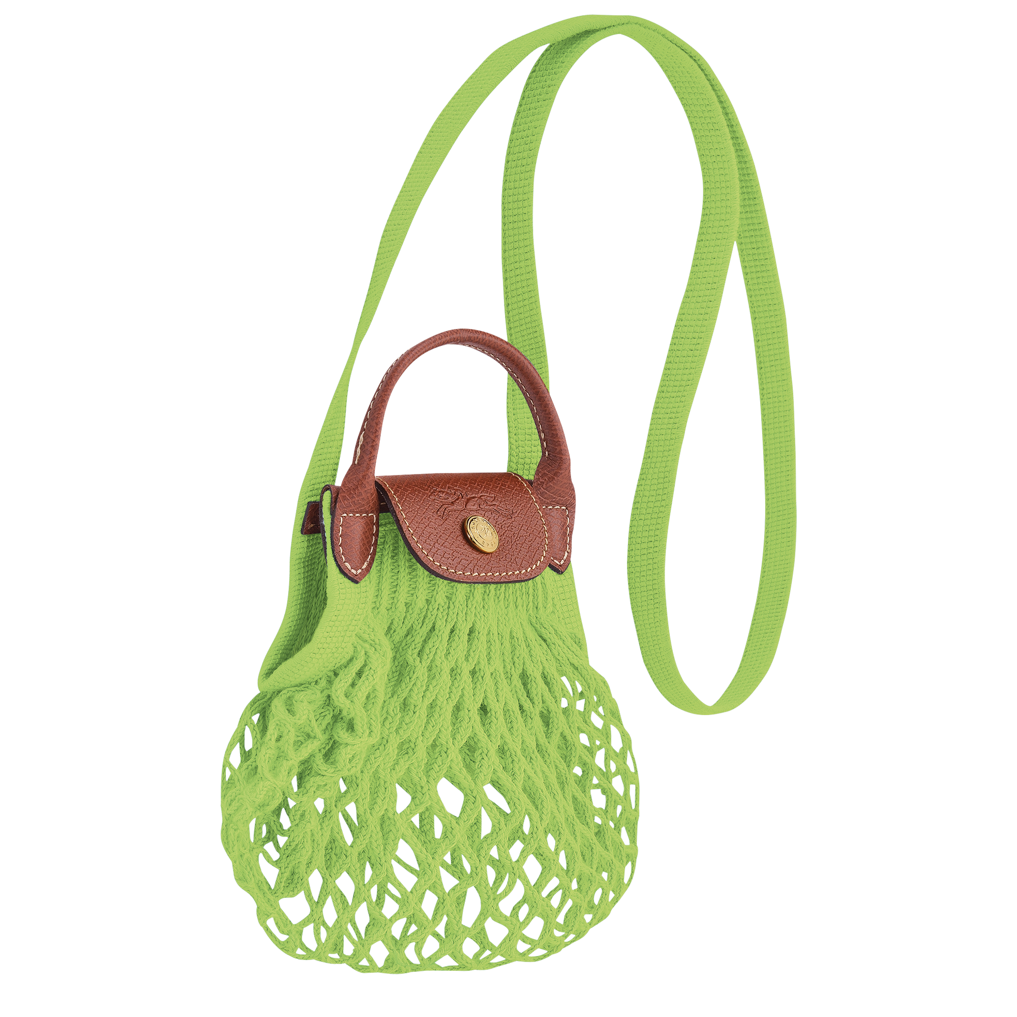 Mesh bag XS, Green Light - View 3 of
5 - zoom in Le Pliage Filet Mesh bag XS, Green Light