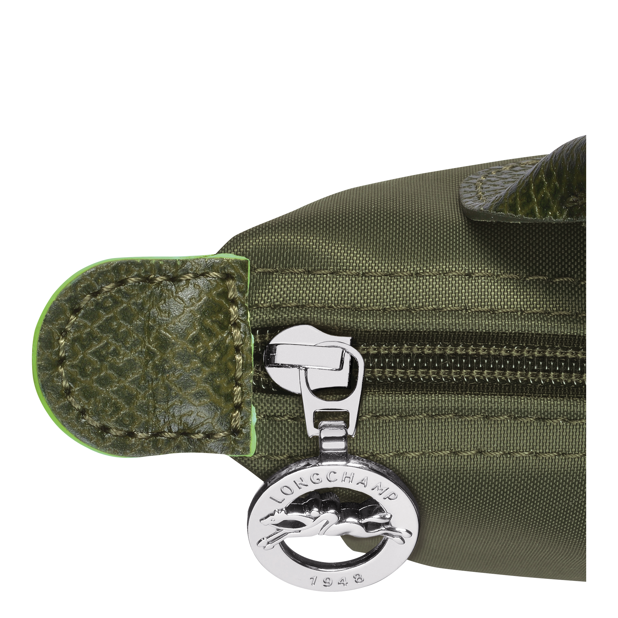 Pouch with handle, Forest - View 6 of
6 - zoom in Le Pliage Green Pouch with handle, Forest