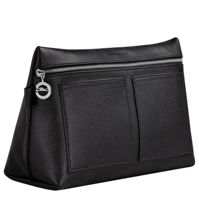 Le Foulonné Toiletry case , Black - Leather