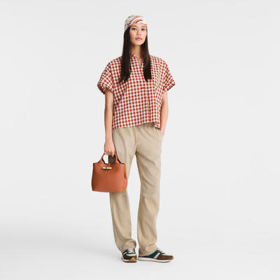 Le Roseau S Handbag , Bark - Leather