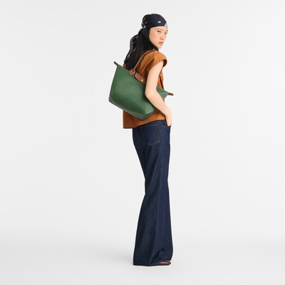 Le Pliage Original Schoudertas M , Engels Groen - Gerecycled canvas