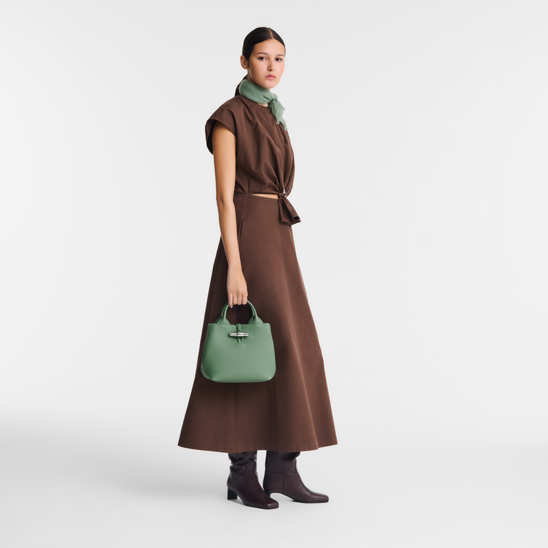 Le Roseau S Handbag , Oregano - Leather  - View 2 of  7